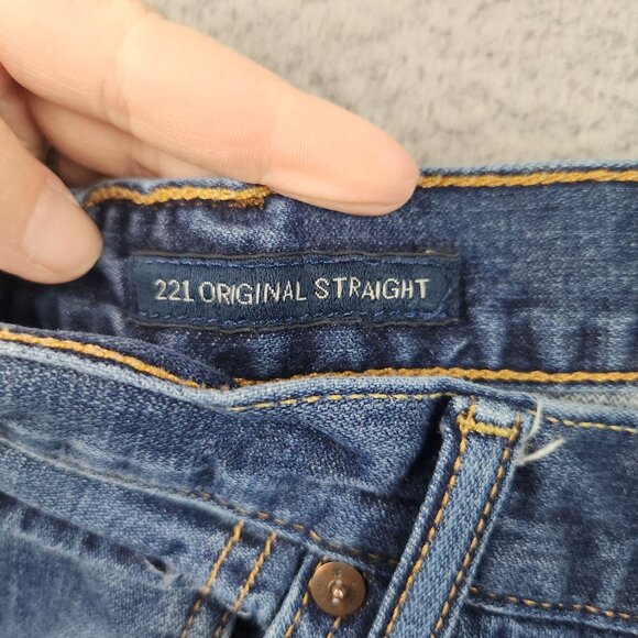 Lucky Brand 221 Jeans Mens 38x30 Blue Denim Straight Leg Classic Everyday Casual - Picture 8 of 12